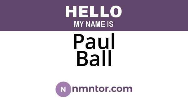 Paul Ball