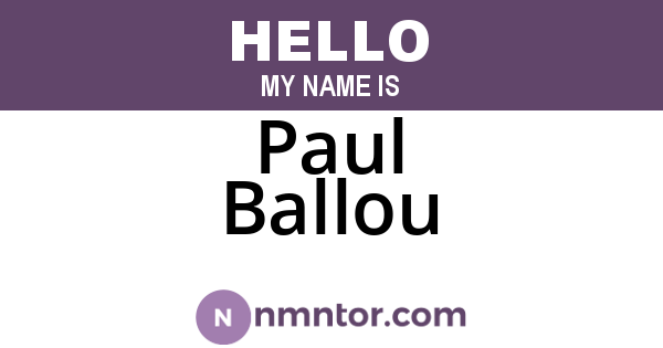 Paul Ballou
