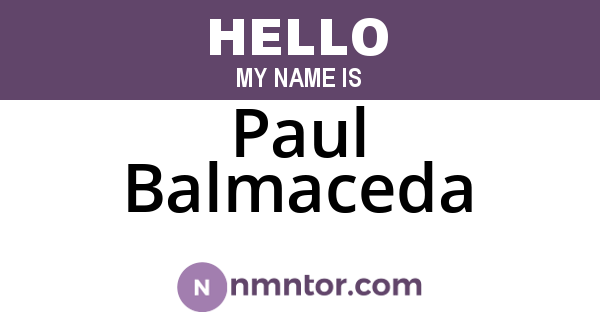 Paul Balmaceda