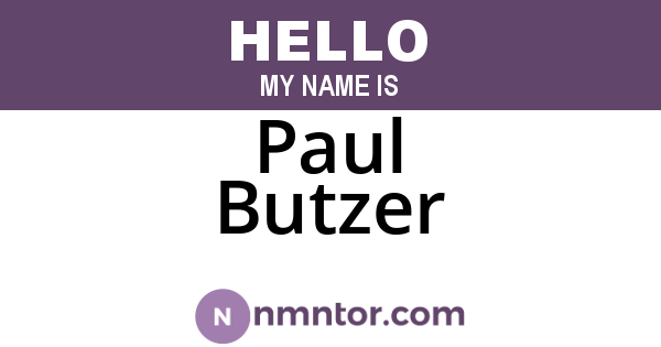 Paul Butzer