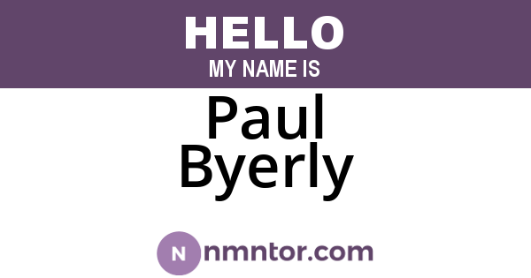 Paul Byerly