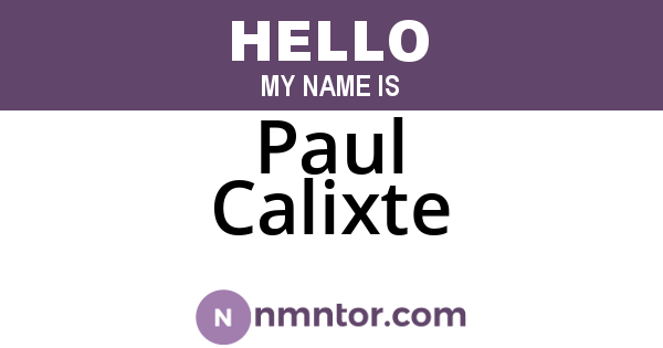 Paul Calixte