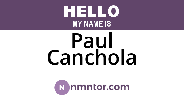 Paul Canchola