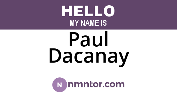 Paul Dacanay