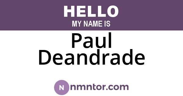 Paul Deandrade