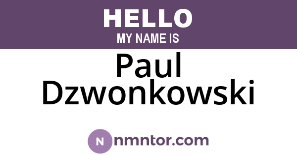 Paul Dzwonkowski