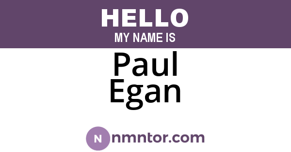 Paul Egan