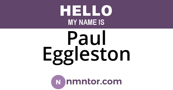 Paul Eggleston