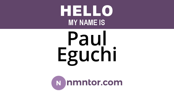 Paul Eguchi