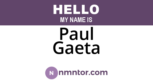 Paul Gaeta