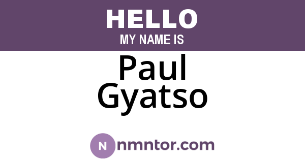 Paul Gyatso
