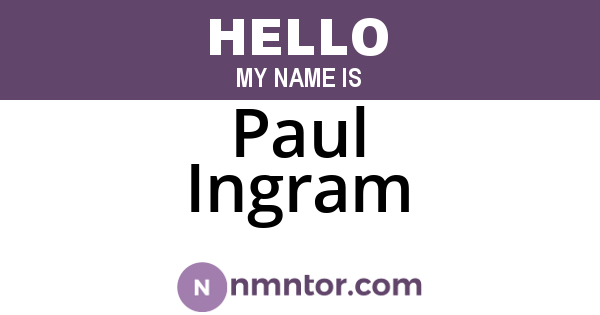 Paul Ingram