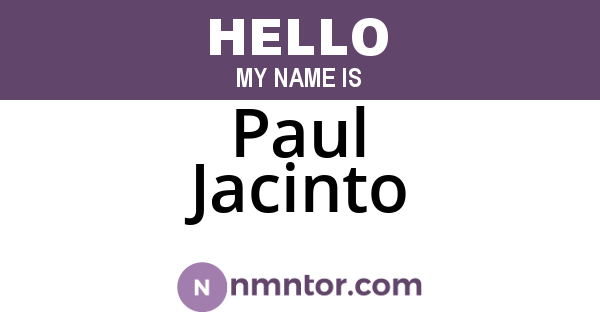 Paul Jacinto