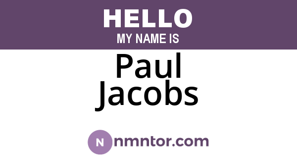 Paul Jacobs