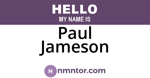 Paul Jameson