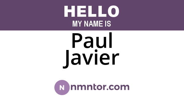 Paul Javier
