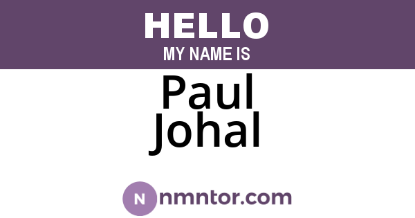 Paul Johal