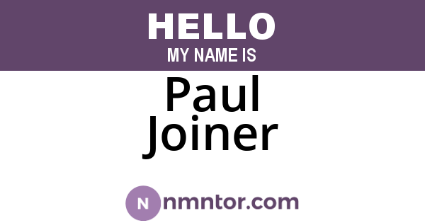 Paul Joiner