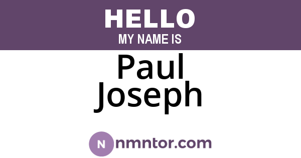 Paul Joseph