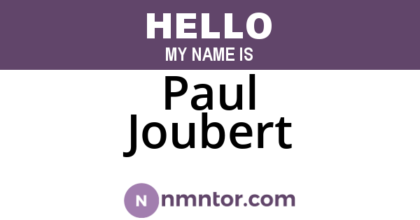 Paul Joubert