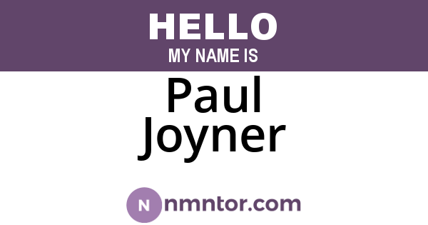 Paul Joyner