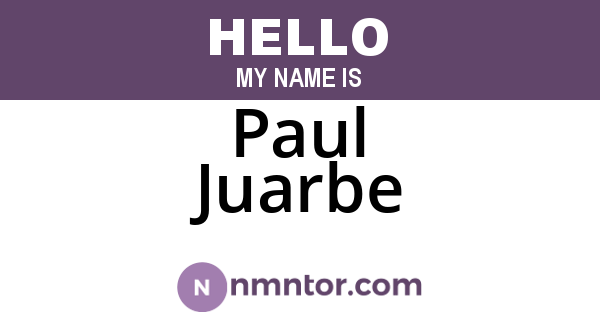 Paul Juarbe
