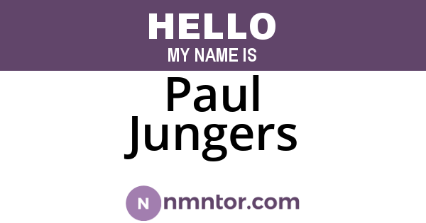 Paul Jungers