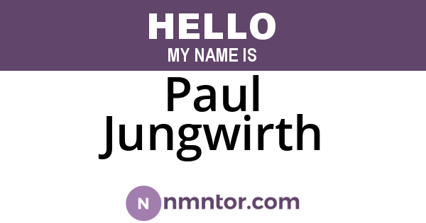 Paul Jungwirth