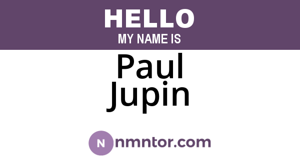 Paul Jupin