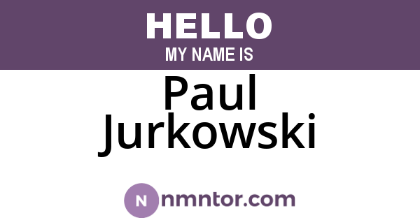 Paul Jurkowski