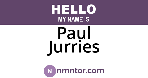 Paul Jurries