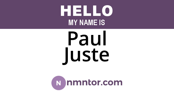 Paul Juste