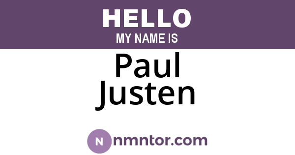 Paul Justen