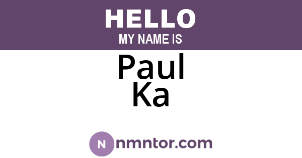Paul Ka