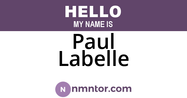 Paul Labelle