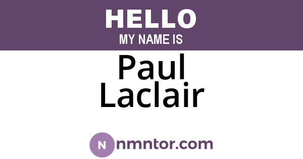 Paul Laclair