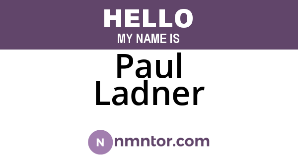 Paul Ladner