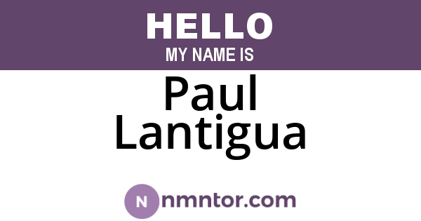 Paul Lantigua