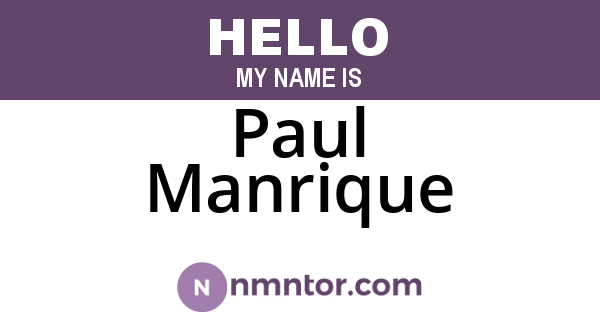 Paul Manrique
