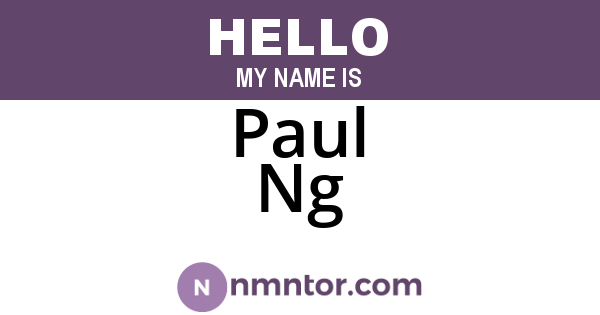 Paul Ng