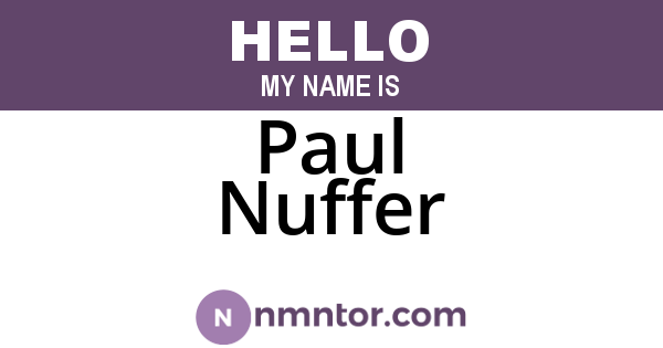 Paul Nuffer