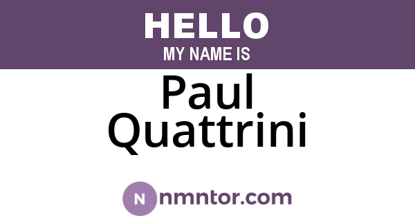 Paul Quattrini