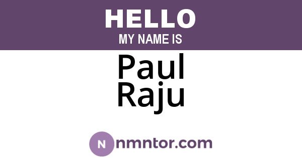 Paul Raju