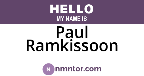 Paul Ramkissoon