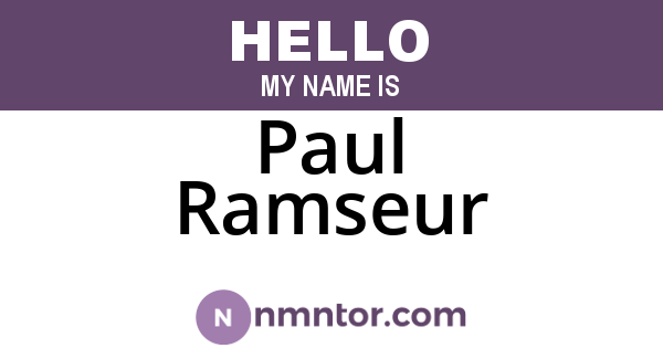 Paul Ramseur