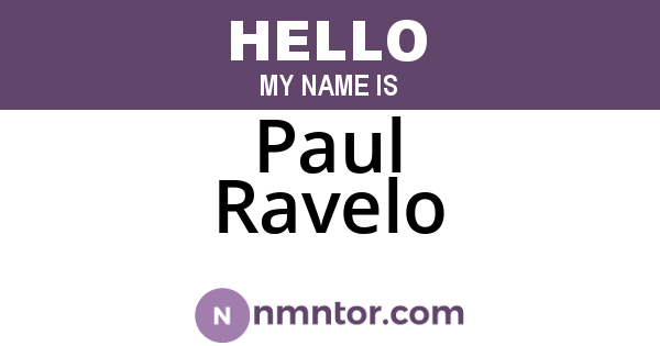 Paul Ravelo