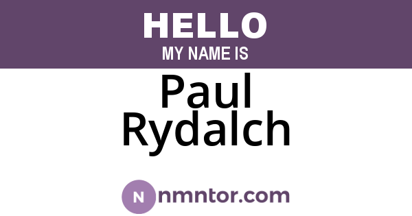 Paul Rydalch