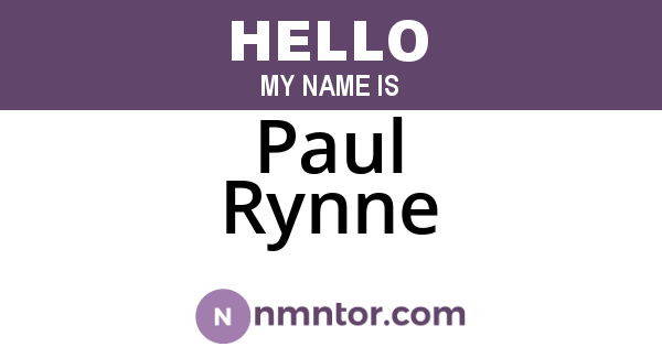 Paul Rynne