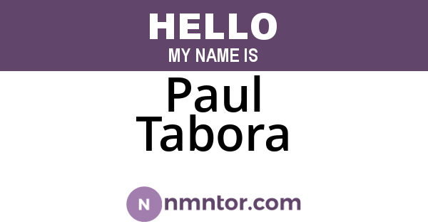 Paul Tabora