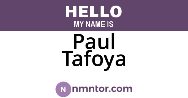 Paul Tafoya